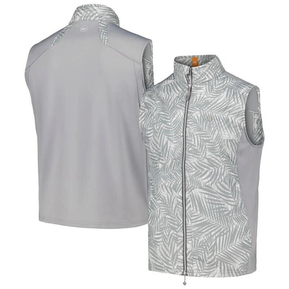 Peter Millar Crown Sport Hyperlight Fuse Elite Quilted Vest Jacket Gray M $200